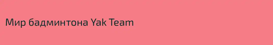 Мир бадминтона Yak Team